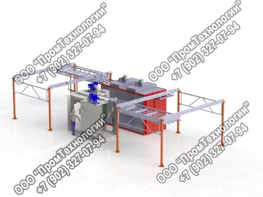 Кольцевая линия с двухпостовой камерой окраски  Казань